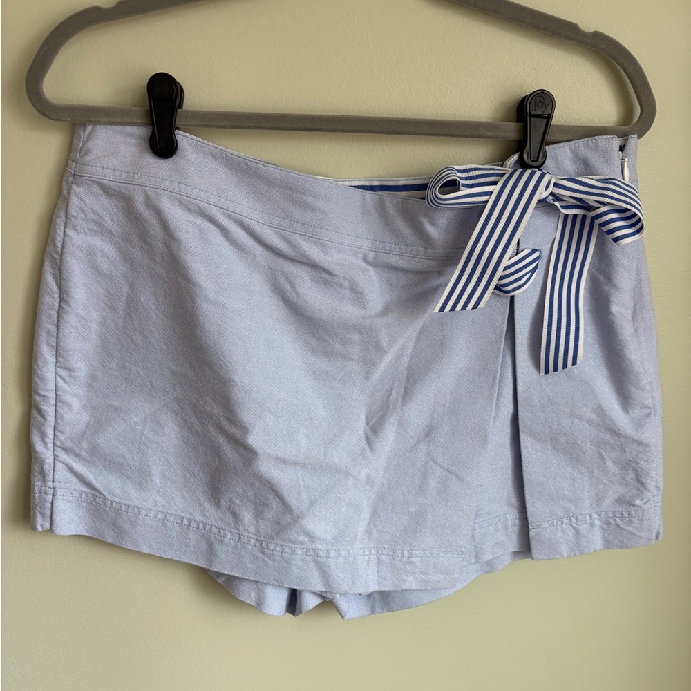 Vineyard Vines Light Blue Women's Tie-Waist Skort Size 10